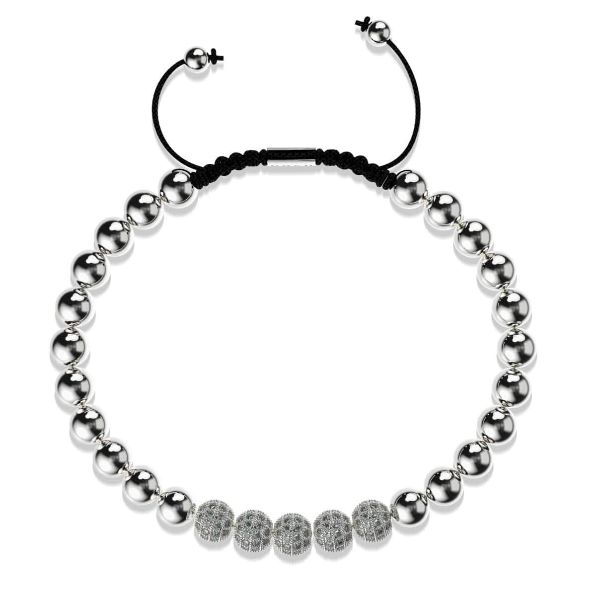 Argent | Bracelet Gala Pavé de Cristaux | Noir